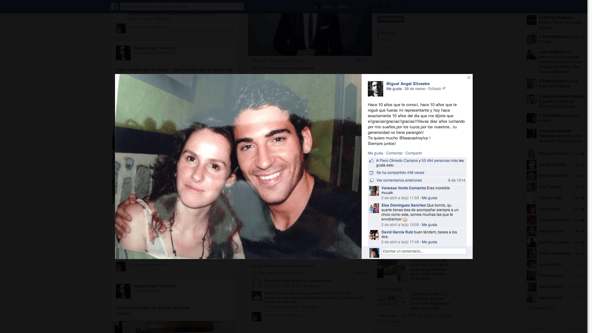 Miguel Ángel Silvestre y su representante